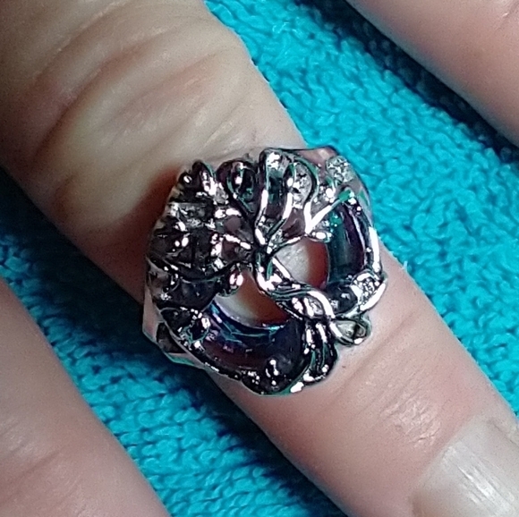 Silvertone colorful tree of life ring - Picture 4 of 5